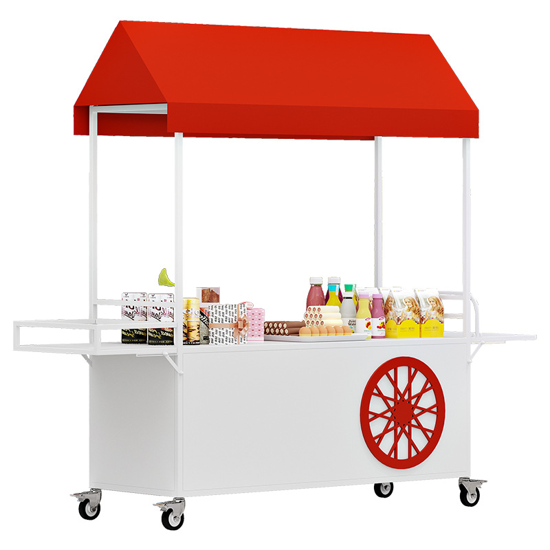 Street Food Snacks - Booth rack Mobile trolley Food cart