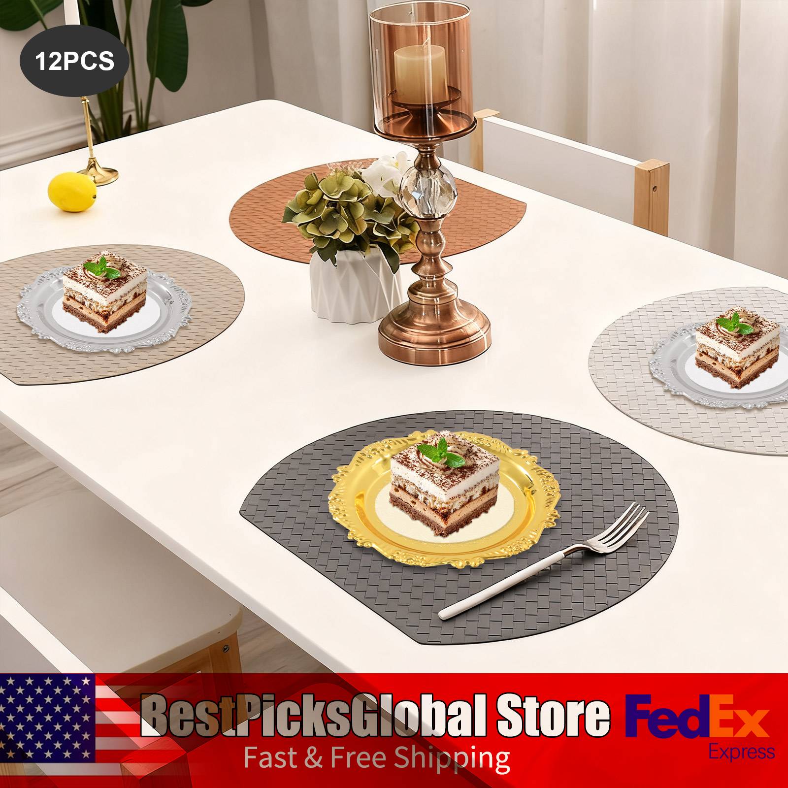 6 PCS Metal Snack Plates Gold/ - Food Snacks Options review and price