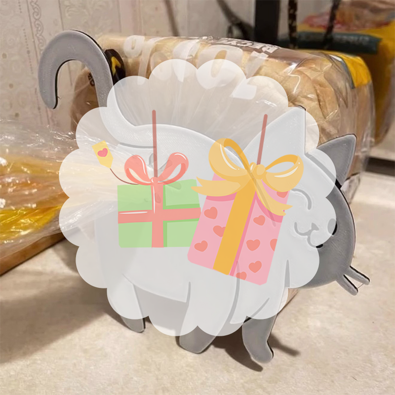 2pcs 3D Cat Butt Bread Bag Cli - Food Lovers Snacks review and price