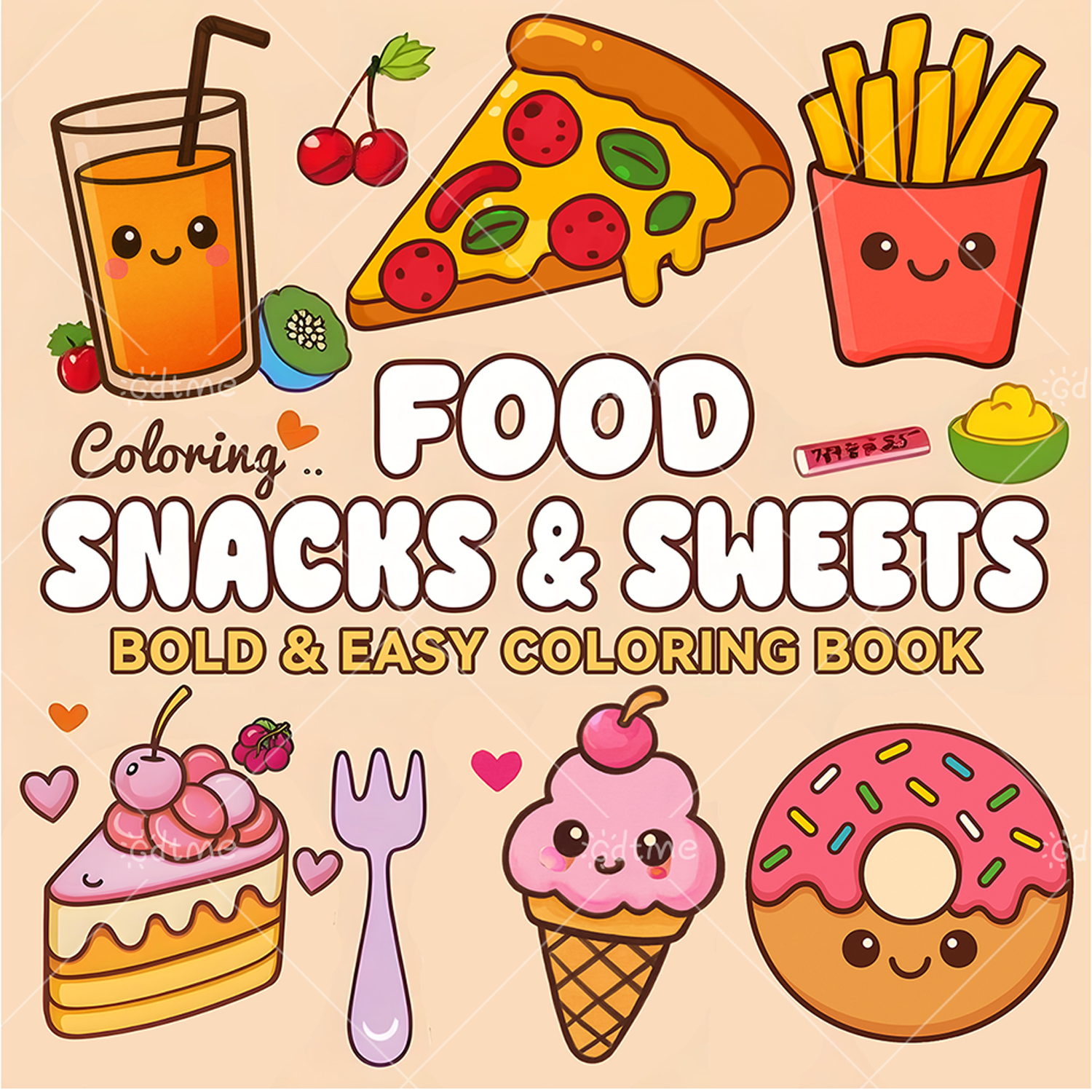 FOOD SNACKS & SWEETS Themed Co - Food Y Snacks Coloring Book review and price