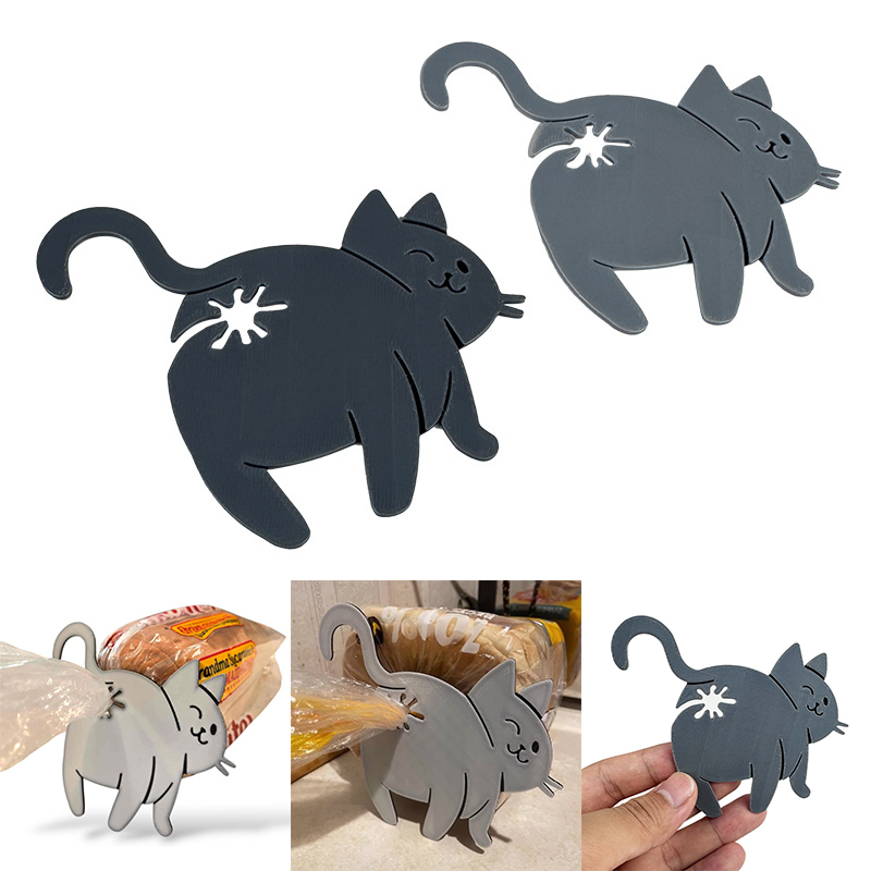 2pcs 3D Cat Butt Bread Bag Cli - Food Lovers Snacks review and price
