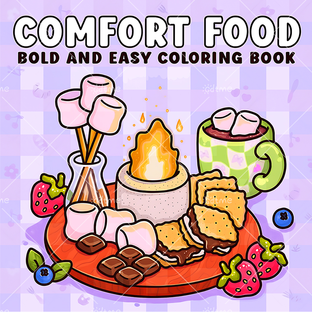 COMFORT FOOD BOLD AND EASY 24  - Food Y Snacks Coloring Book review and price