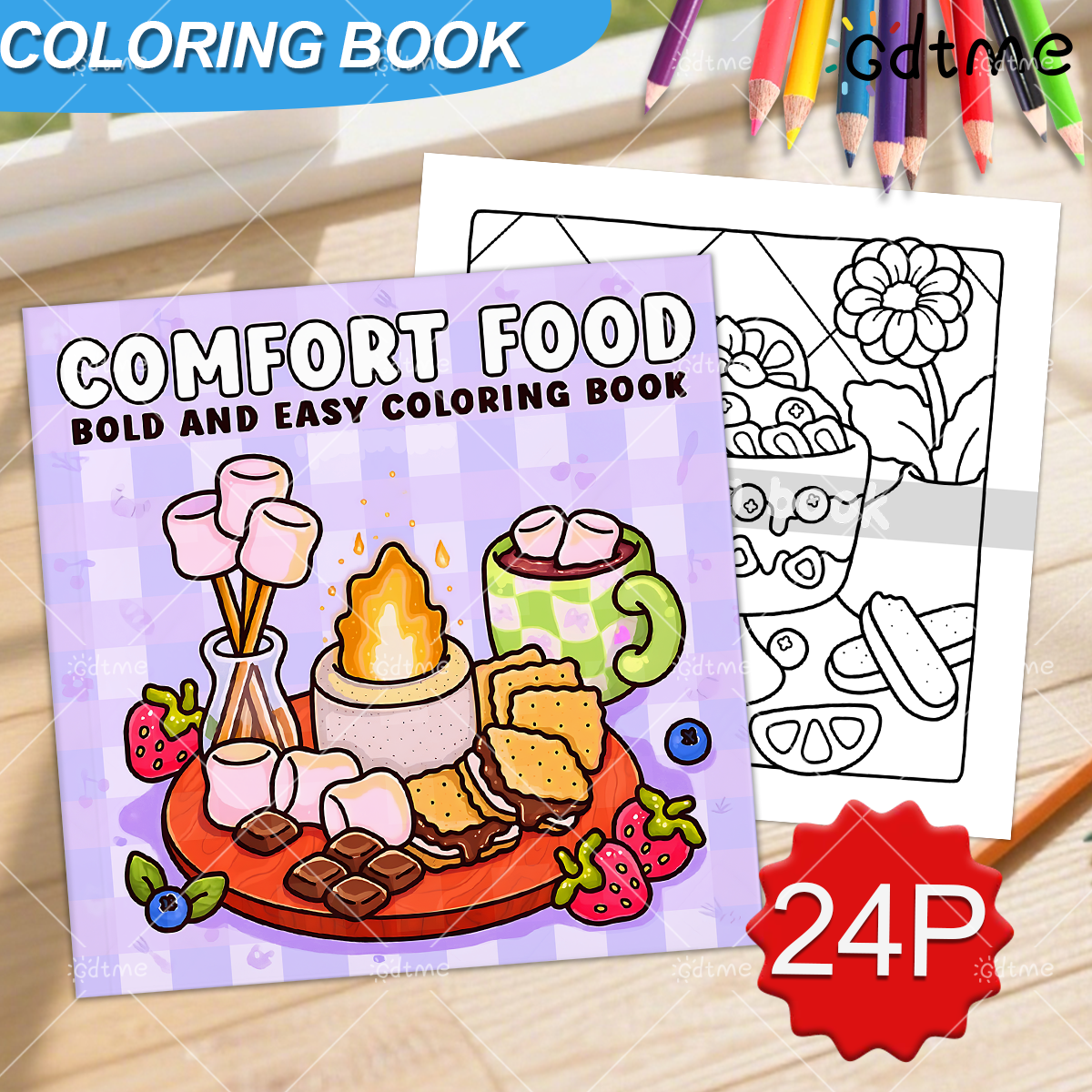 COMFORT FOOD BOLD AND EASY 24  - Food Y Snacks Coloring Book review and price