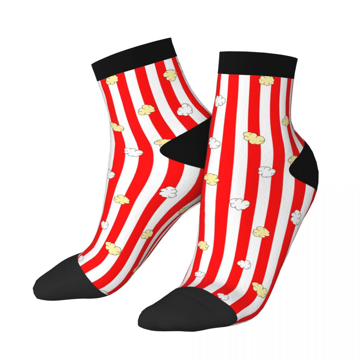 Cute Popcorn Striped Socks Sof - Food Lovers Snacks review and price