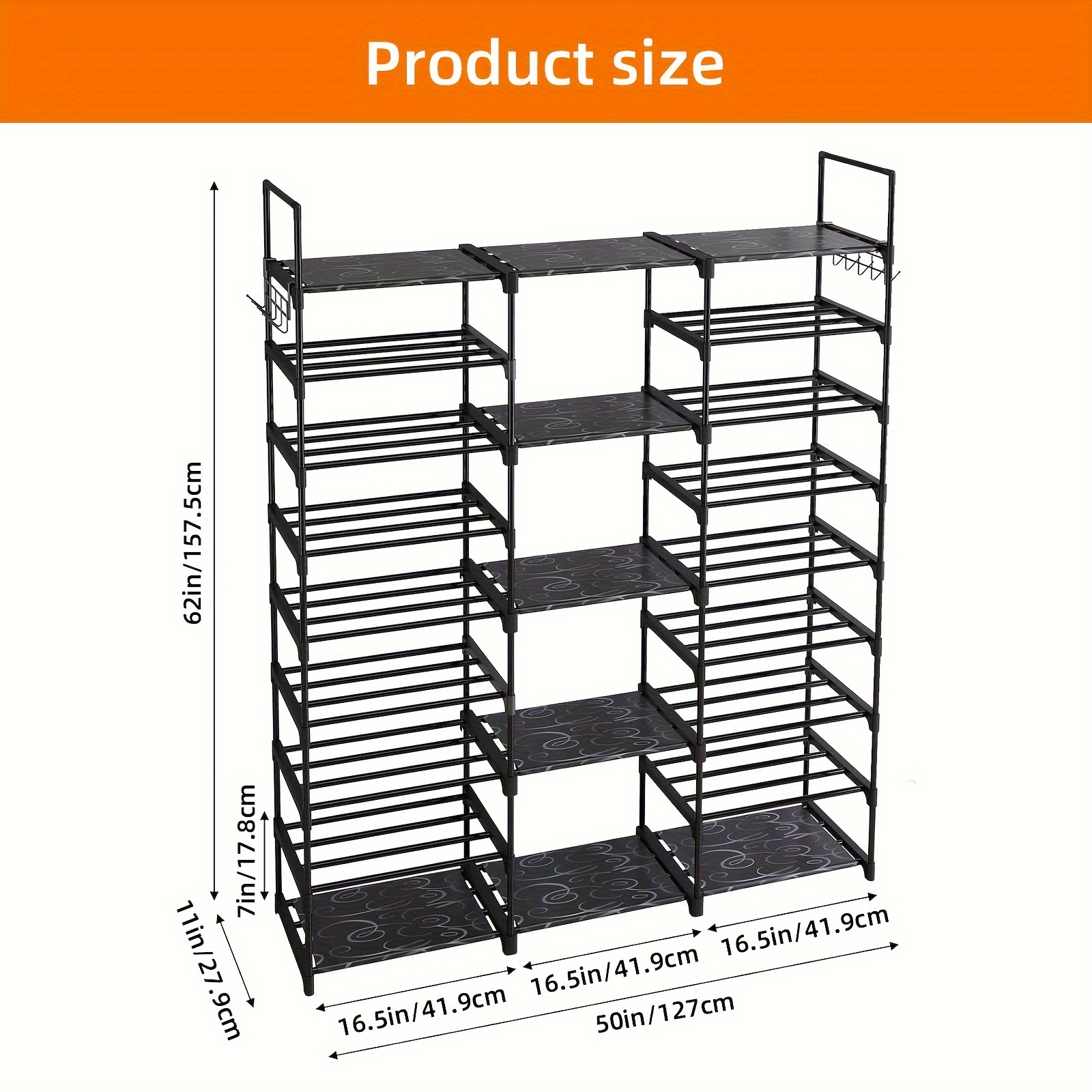 1pc 9 Tier Shoe Rack Organizer - Foods X review and price