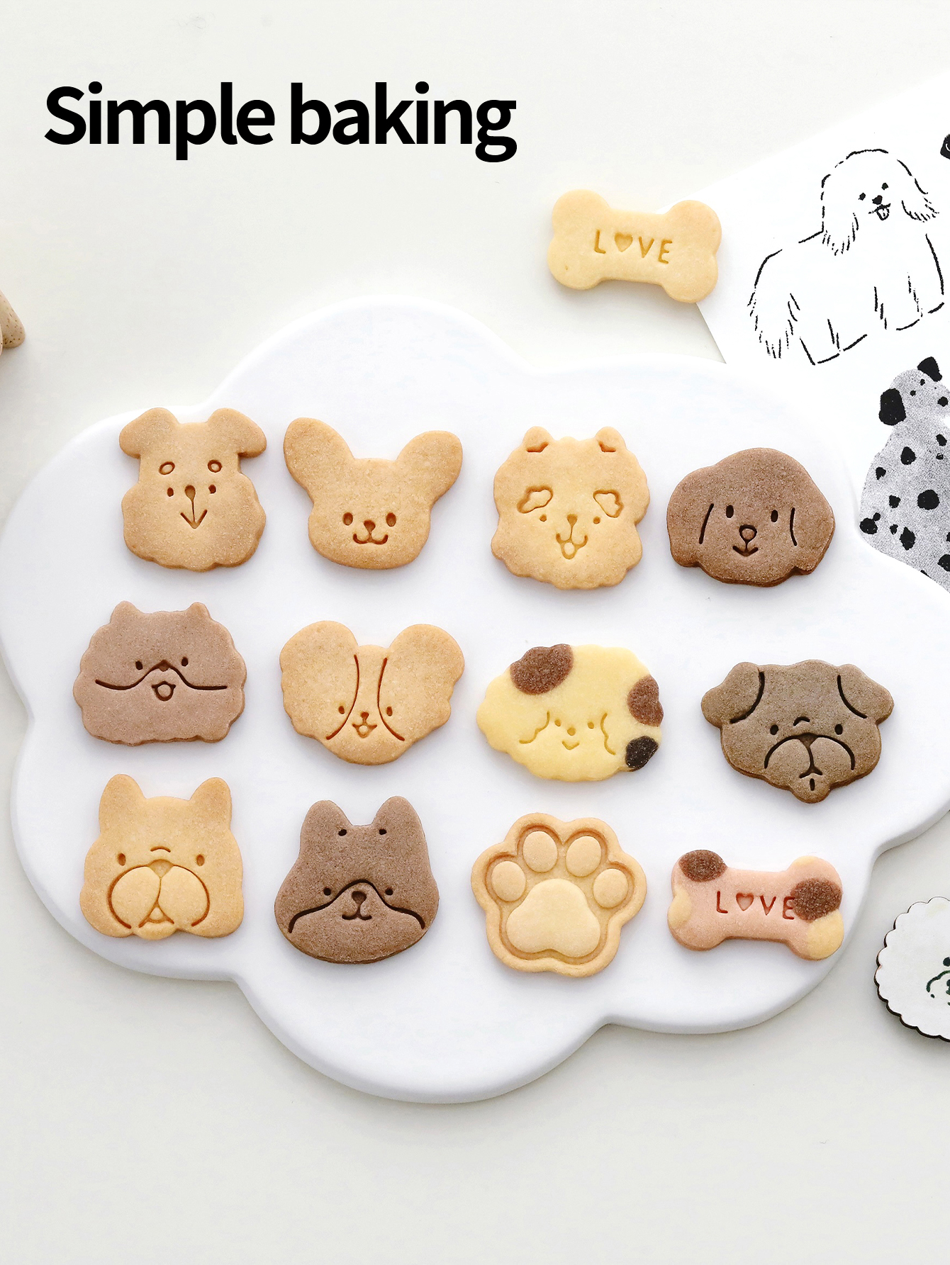 Cartoon dog-shaped cookie mold - Food Stamps Snacks review and price