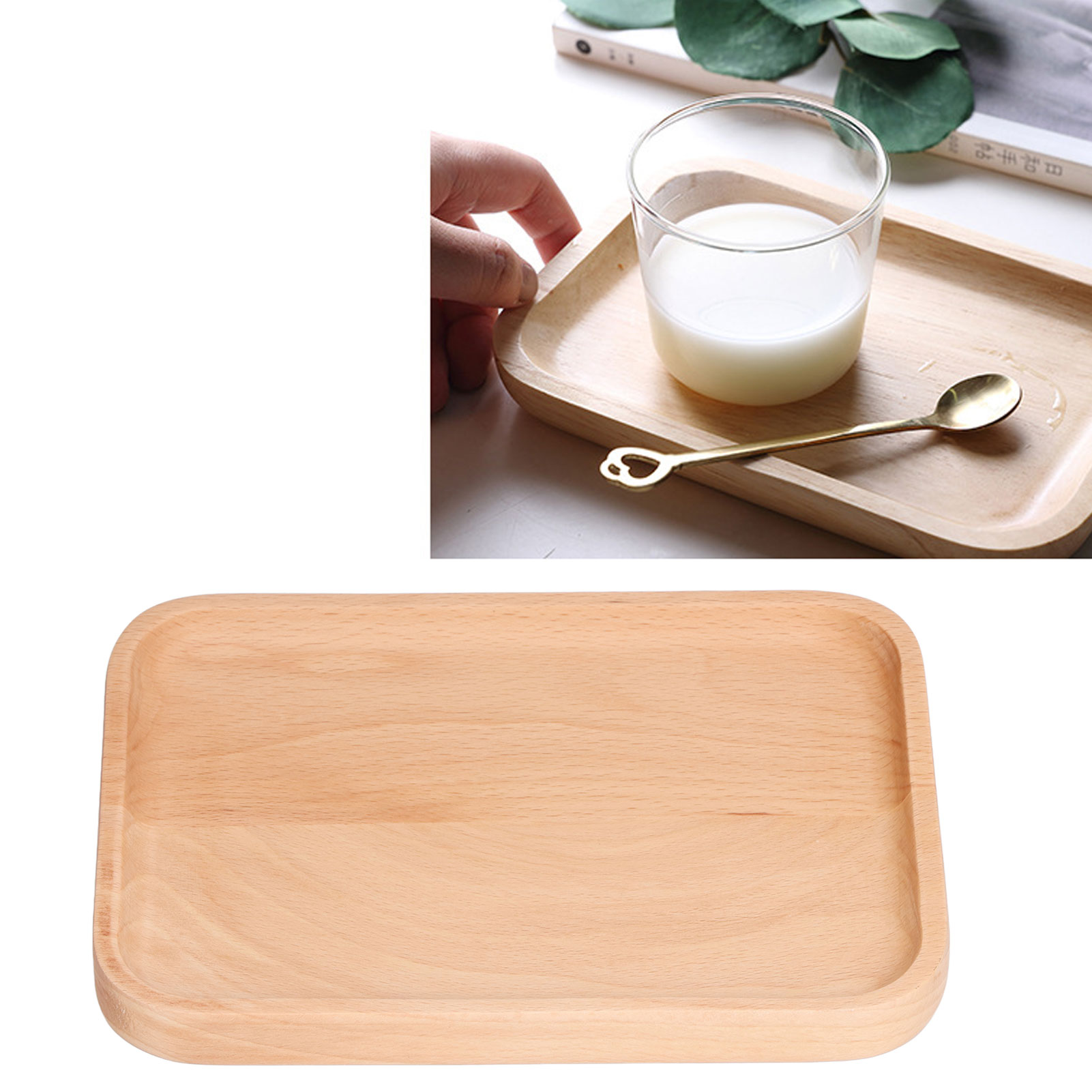 Wooden Rectangular Serving Pla - Food Snacks At Home review and price