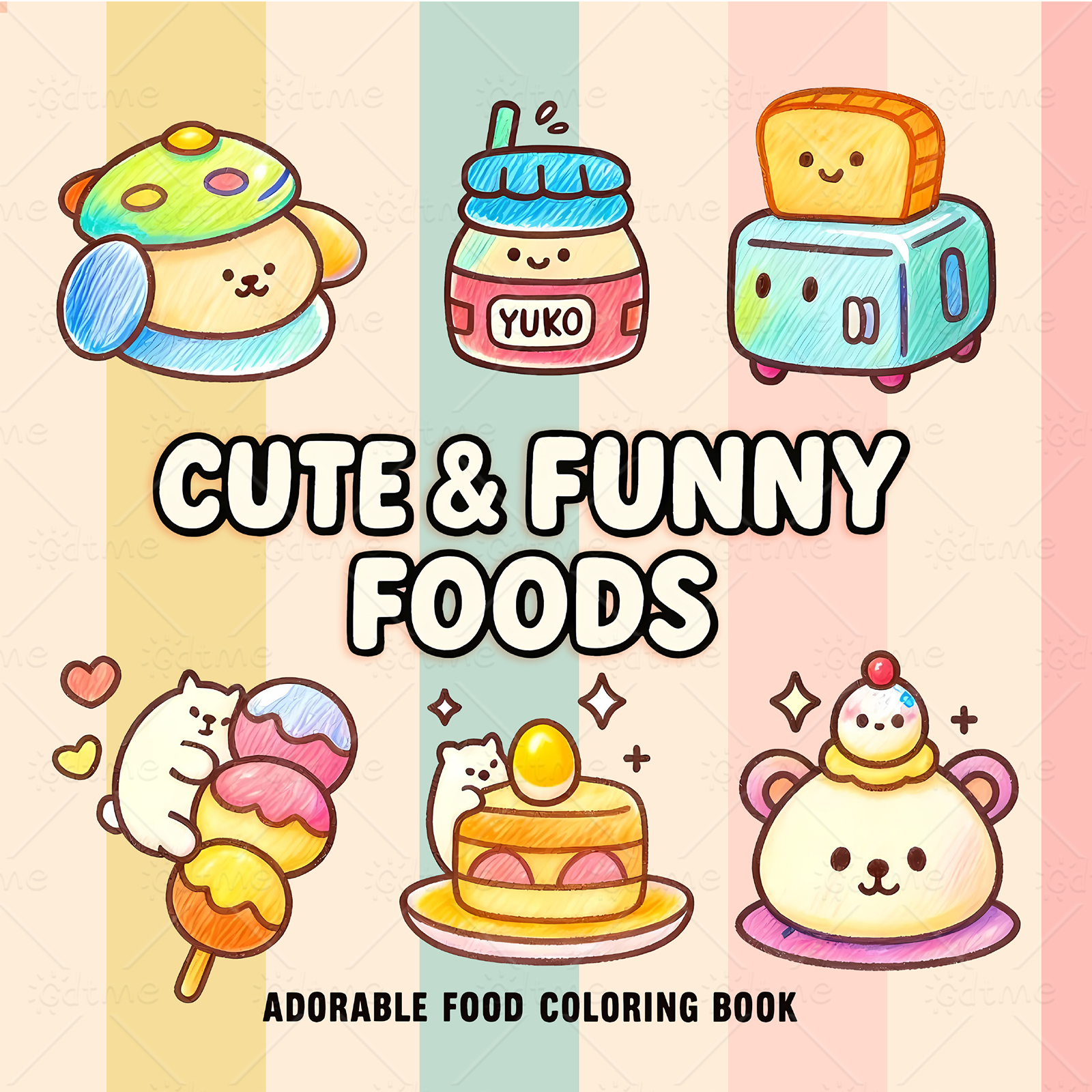 CUTE & FUNNY FOODS Bold-easy P - Food Y Snacks Coloring Book review and price