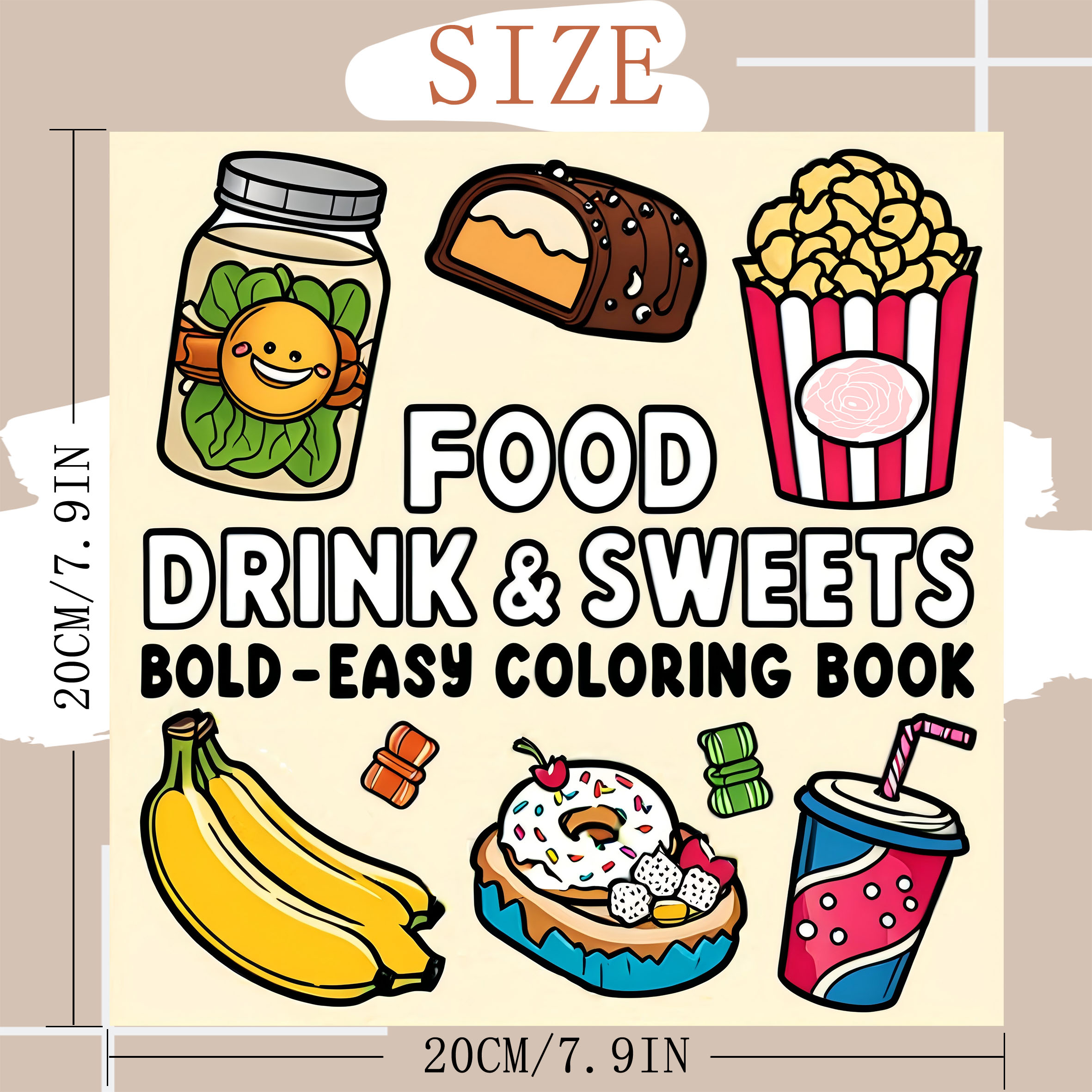 FOOD DRINK & SWEETS BOLD-EASY  - Food Y Snacks Coloring Book review and price