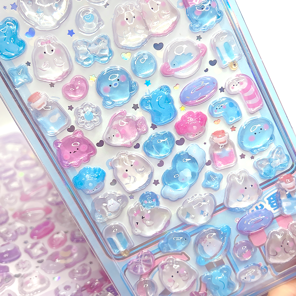 3D Puffy Stickers Crystal Drop - Candy Sour Strip review and price