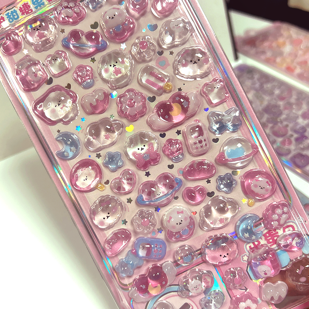 3D Puffy Stickers Crystal Drop - Candy Sour Strip review and price