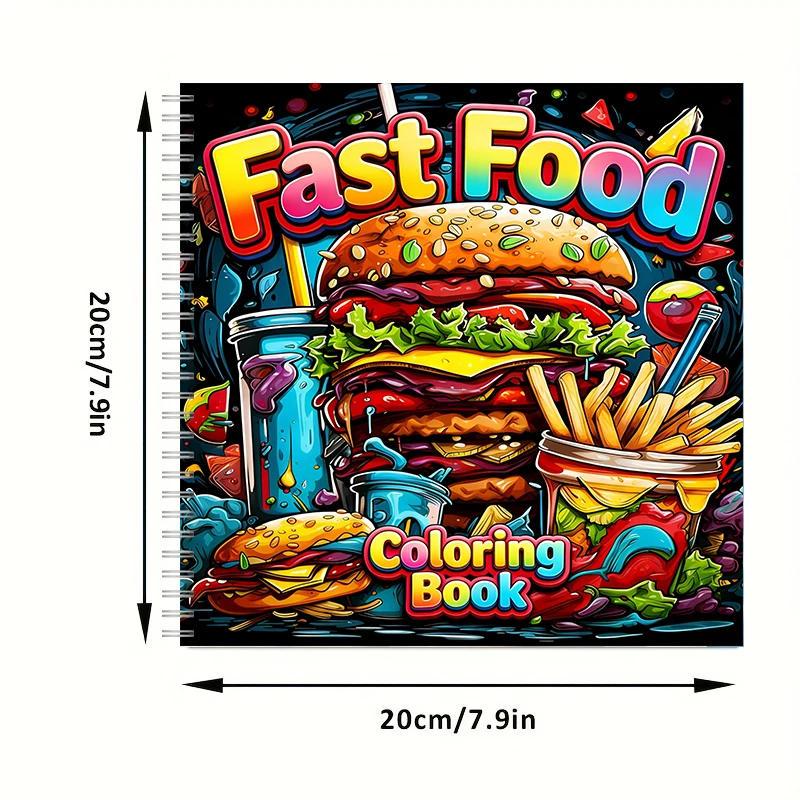 Fast Food Coloring Book for Ad - Food Y Snacks Coloring Book review and price
